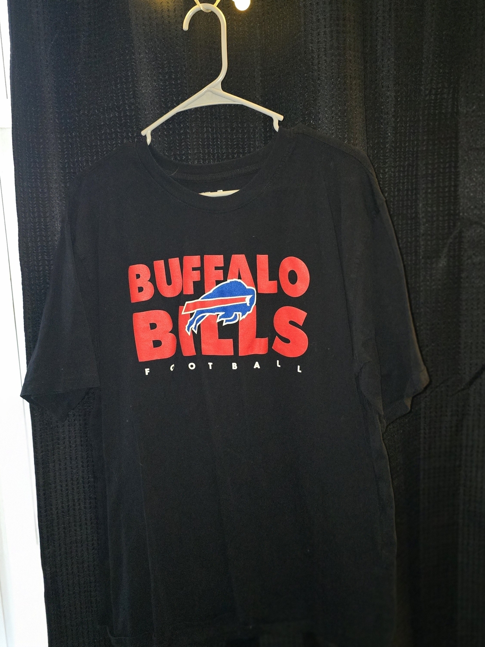 Buffalo David Bitton Black T-Shirt with Red & Blue Buffalo Bills Logo